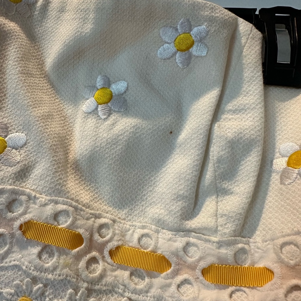 Lilly Pulitzer White Label Bowen Strapless White and Yellow Crochet Sundress - Picture 3 of 11